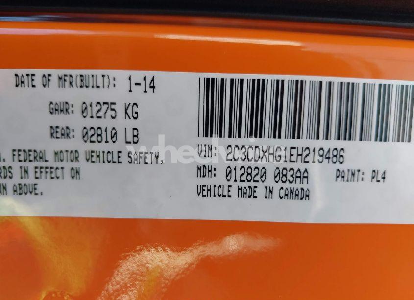 Photo 9 of 2014 Dodge Charger SXT 100TH ANNIVERSARY (VIN 2C3CDXHG1EH219486)