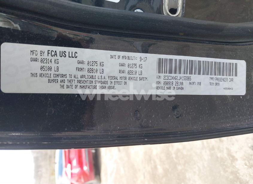 Photo 9 of 2018 Dodge Charger SXT PLUS RWD (VIN 2C3CDXHG1JH153385)