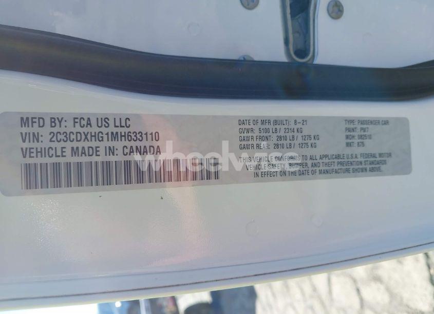 Photo 9 of 2021 Dodge Charger GT RWD (VIN 2C3CDXHG1MH633110)