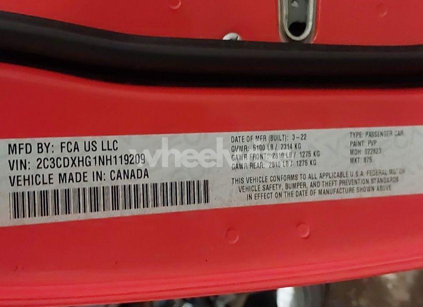 Photo 9 of 2022 Dodge Charger GT RWD (VIN 2C3CDXHG1NH119209)