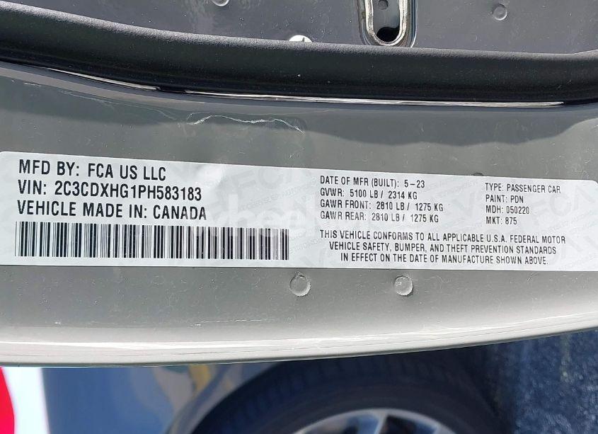 Photo 9 of 2023 Dodge Charger GT (VIN 2C3CDXHG1PH583183)