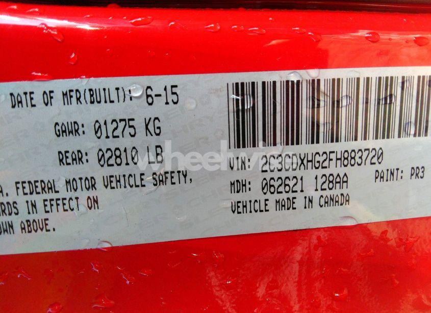 Photo 9 of 2015 Dodge Charger SXT (VIN 2C3CDXHG2FH883720)