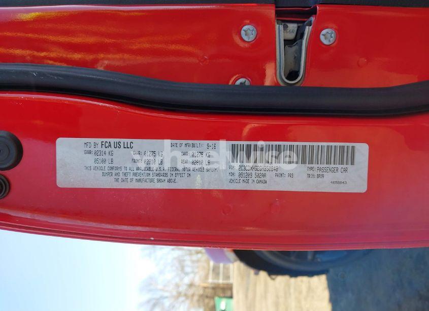 Photo 9 of 2016 Dodge Charger SXT (VIN 2C3CDXHG2GH350848)