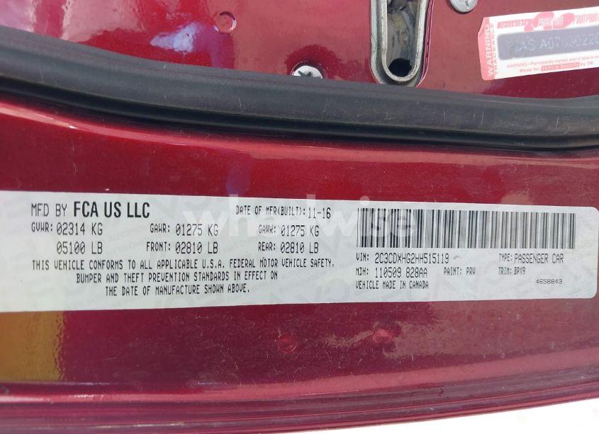 Photo 9 of 2017 Dodge Charger SXT RWD (VIN 2C3CDXHG2HH515119)