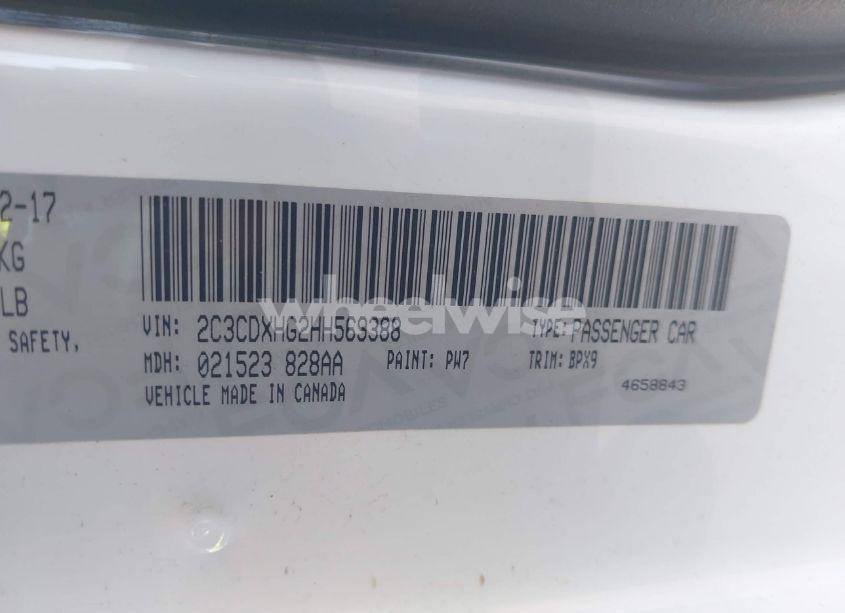 Photo 9 of 2017 Dodge Charger SXT RWD (VIN 2C3CDXHG2HH569388)