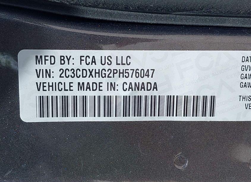 Photo 9 of 2023 Dodge Charger GT (VIN 2C3CDXHG2PH576047)