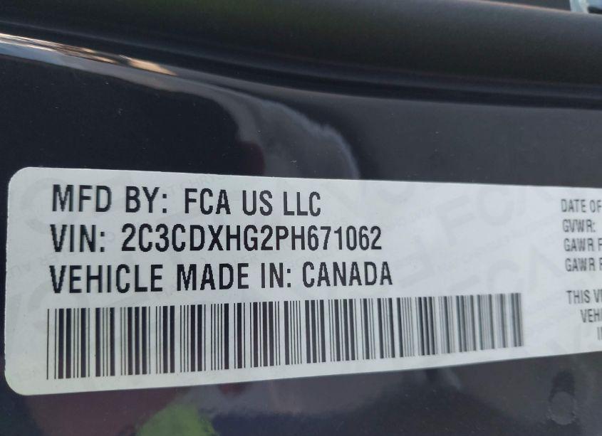 Photo 9 of 2023 Dodge Charger GT (VIN 2C3CDXHG2PH671062)