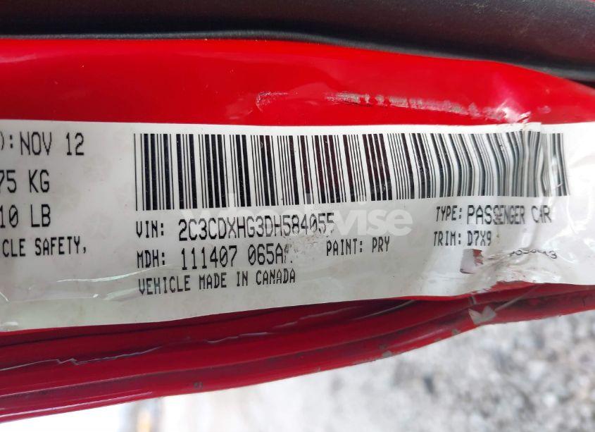 Photo 9 of 2013 Dodge Charger SXT (VIN 2C3CDXHG3DH584055)