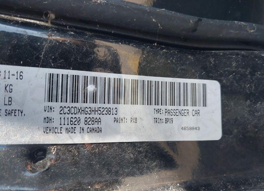 Photo 9 of 2017 Dodge Charger SXT RWD (VIN 2C3CDXHG3HH523813)