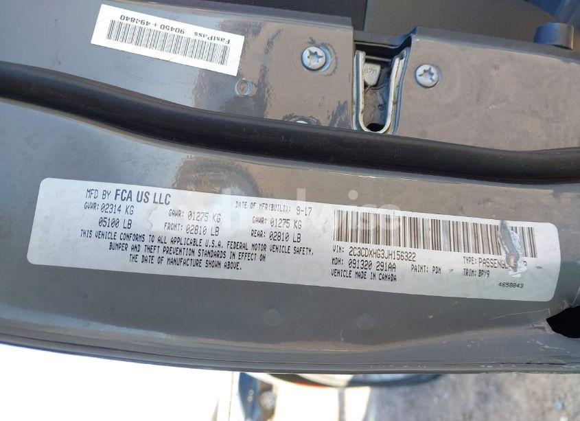 Photo 9 of 2018 Dodge Charger SXT PLUS RWD (VIN 2C3CDXHG3JH156322)