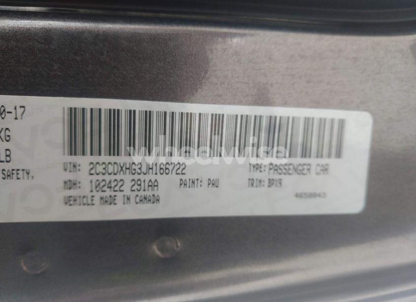 Photo 9 of 2018 Dodge Charger SXT PLUS RWD (VIN 2C3CDXHG3JH166722)