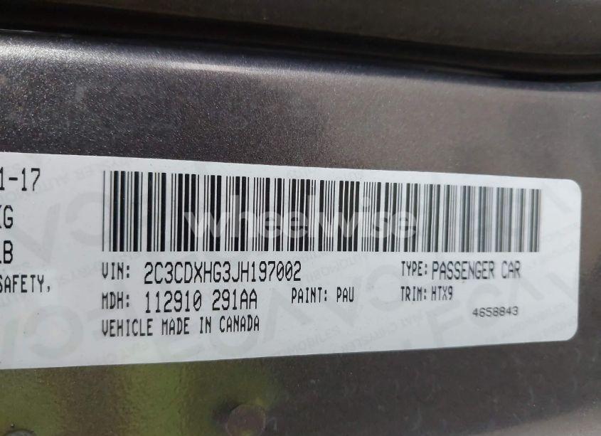 Photo 9 of 2018 Dodge Charger SXT PLUS RWD (VIN 2C3CDXHG3JH197002)