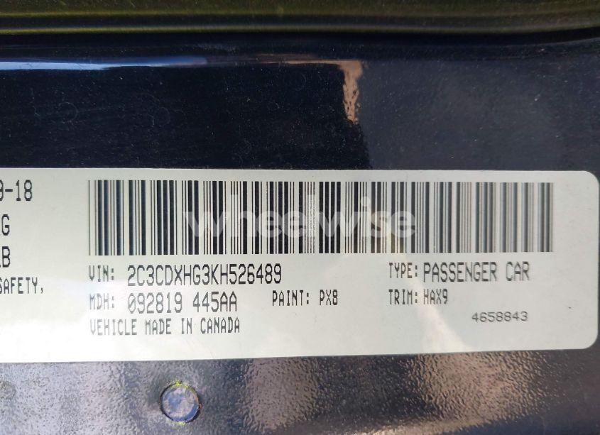 Photo 9 of 2019 Dodge Charger GT RWD (VIN 2C3CDXHG3KH526489)