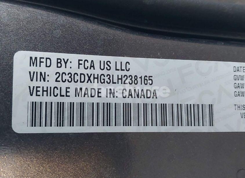 Photo 9 of 2020 Dodge Charger GT RWD (VIN 2C3CDXHG3LH238165)