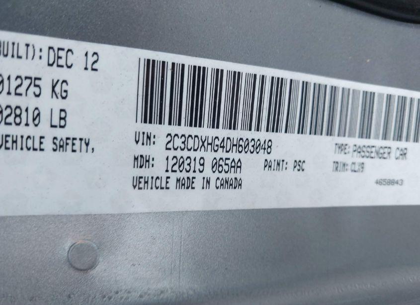 Photo 9 of 2013 Dodge Charger SXT PLUS (VIN 2C3CDXHG4DH603048)