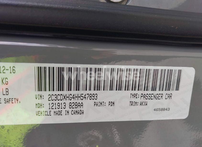 Photo 9 of 2017 Dodge Charger SXT RWD (VIN 2C3CDXHG4HH547893)