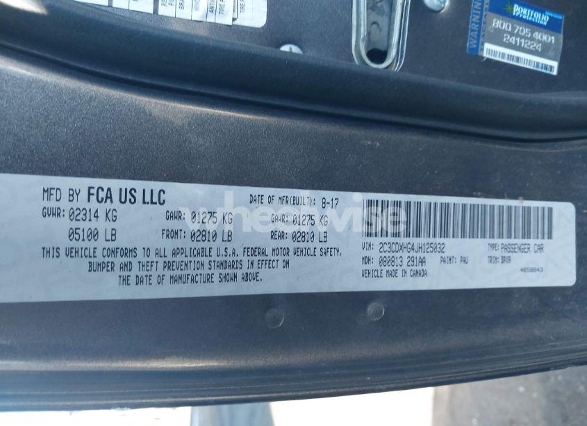 Photo 9 of 2018 Dodge Charger SXT PLUS RWD (VIN 2C3CDXHG4JH125032)