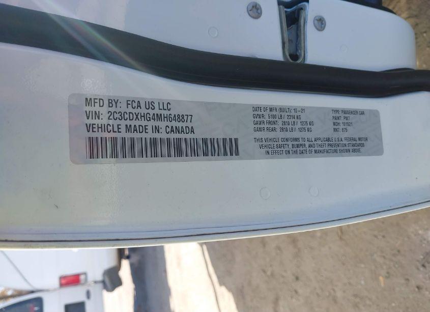 Photo 9 of 2021 Dodge Charger GT RWD (VIN 2C3CDXHG4MH648877)