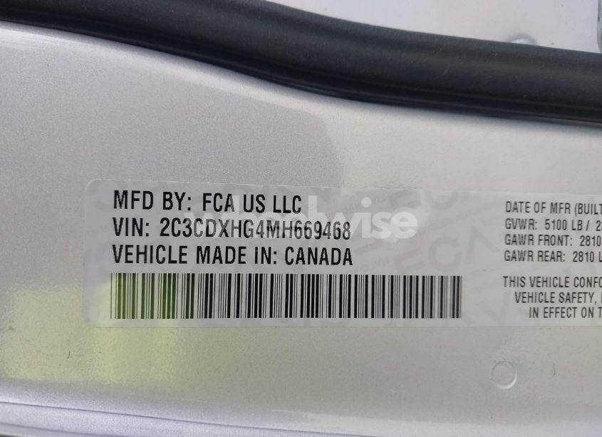 Photo 9 of 2021 Dodge Charger GT RWD (VIN 2C3CDXHG4MH669468)