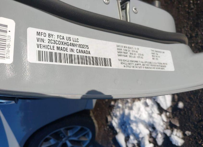 Photo 9 of 2022 Dodge Charger GT RWD (VIN 2C3CDXHG4NH183275)