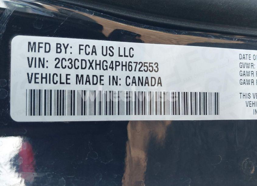 Photo 9 of 2023 Dodge Charger GT (VIN 2C3CDXHG4PH672553)