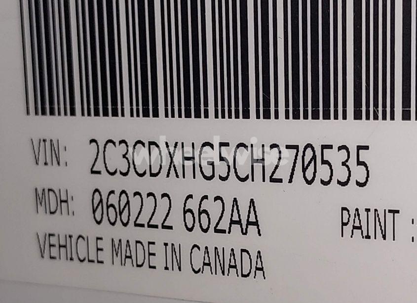 Photo 9 of 2012 Dodge Charger SXT (VIN 2C3CDXHG5CH270535)