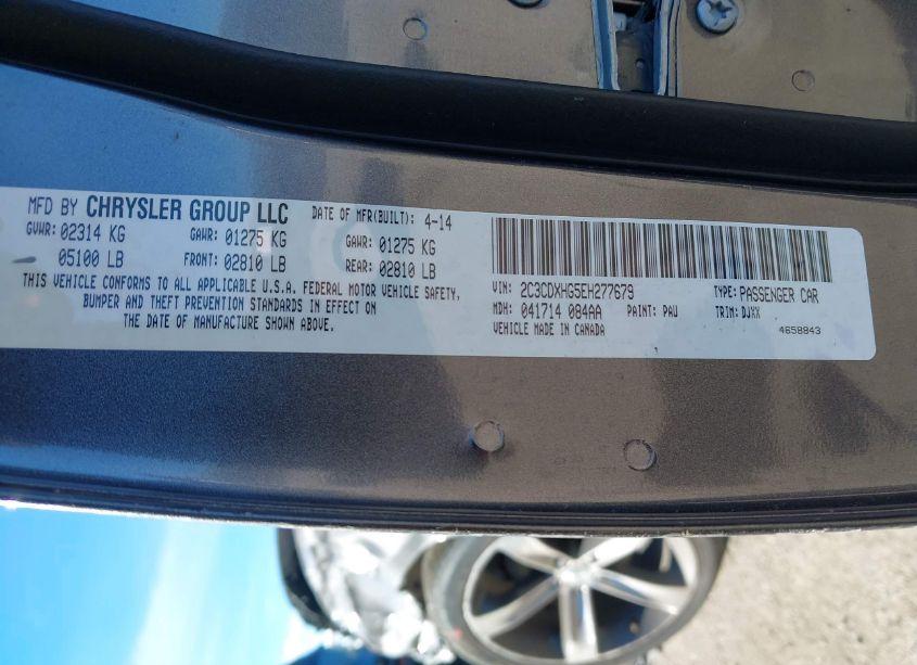 Photo 9 of 2014 Dodge Charger SXT 100TH ANNIVERSARY (VIN 2C3CDXHG5EH277679)