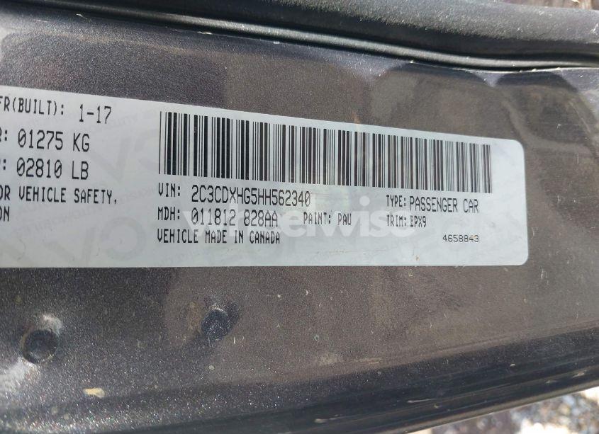 Photo 9 of 2017 Dodge Charger SXT RWD (VIN 2C3CDXHG5HH562340)