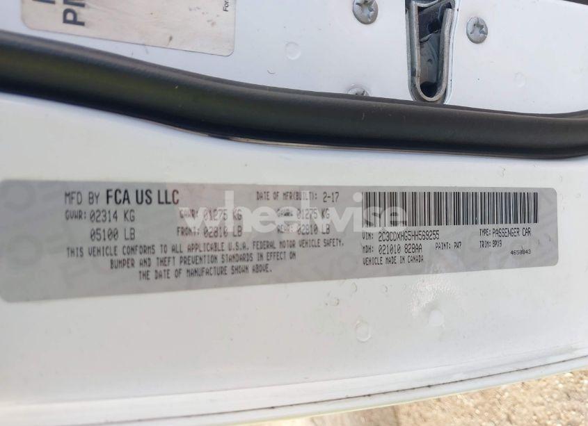 Photo 9 of 2017 Dodge Charger SXT RWD (VIN 2C3CDXHG5HH569255)