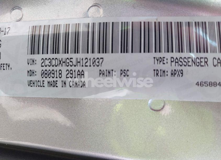 Photo 9 of 2018 Dodge Charger SXT PLUS RWD (VIN 2C3CDXHG5JH121037)