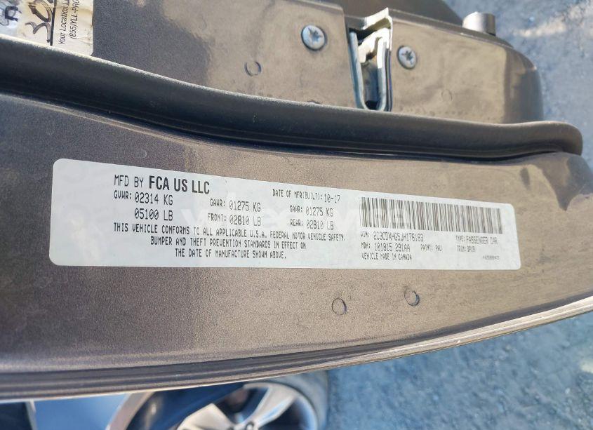 Photo 9 of 2018 Dodge Charger SXT PLUS RWD (VIN 2C3CDXHG5JH176183)