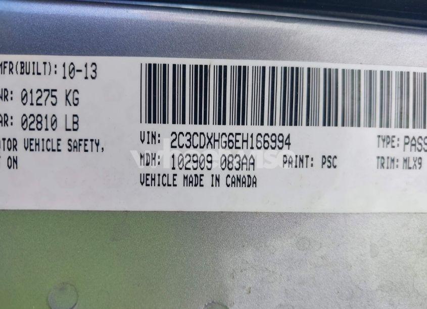 Photo 9 of 2014 Dodge Charger SXT PLUS (VIN 2C3CDXHG6EH166994)