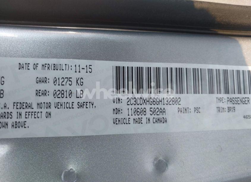 Photo 9 of 2016 Dodge Charger SXT (VIN 2C3CDXHG6GH132802)