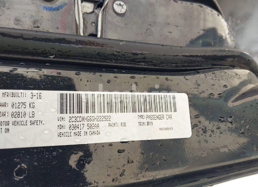 Photo 9 of 2016 Dodge Charger SXT (VIN 2C3CDXHG6GH222922)