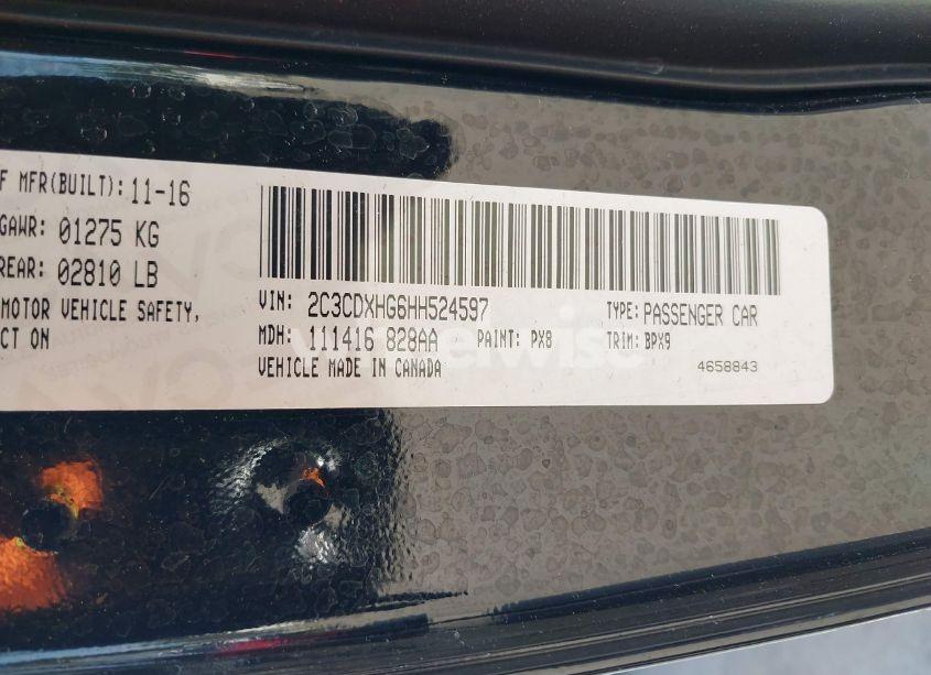 Photo 9 of 2017 Dodge Charger SXT RWD (VIN 2C3CDXHG6HH524597)