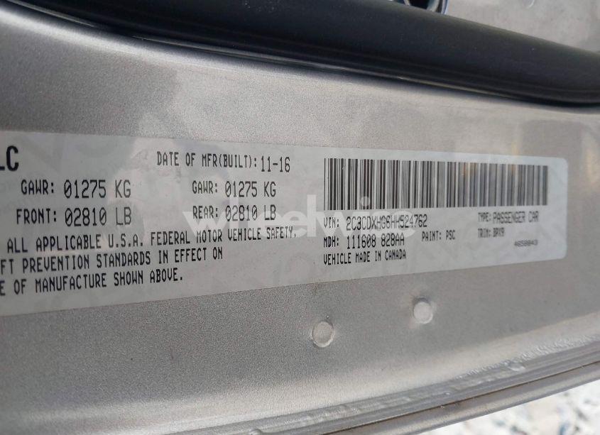 Photo 9 of 2017 Dodge Charger SXT RWD (VIN 2C3CDXHG6HH524762)