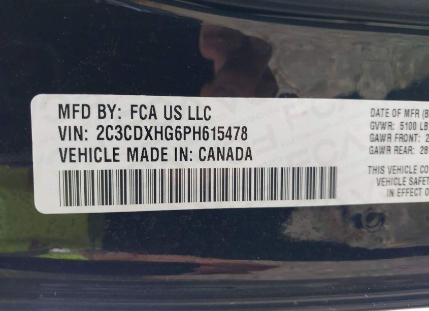 Photo 9 of 2023 Dodge Charger GT (VIN 2C3CDXHG6PH615478)