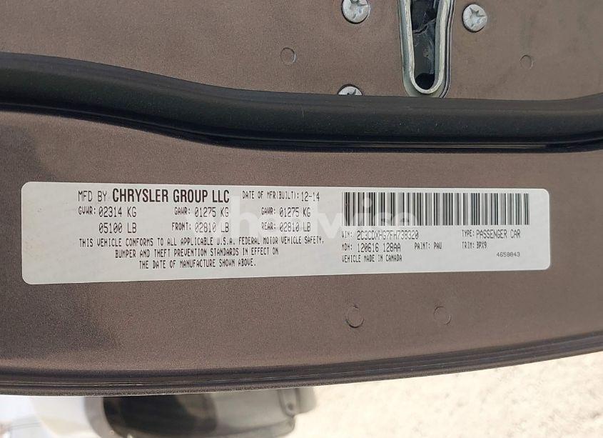 Photo 9 of 2015 Dodge Charger SXT (VIN 2C3CDXHG7FH738320)