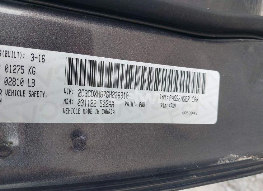 Photo 9 of 2016 Dodge Charger SXT (VIN 2C3CDXHG7GH228910)