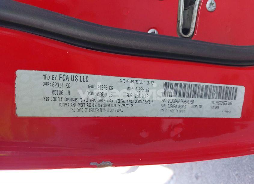 Photo 9 of 2017 Dodge Charger SXT RWD (VIN 2C3CDXHG7HH601798)