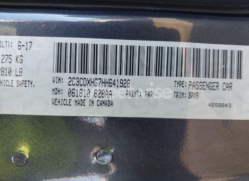 Photo 9 of 2017 Dodge Charger SXT RWD (VIN 2C3CDXHG7HH641928)