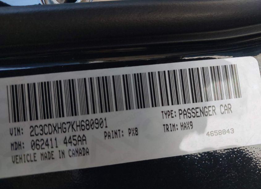 Photo 9 of 2019 Dodge Charger GT RWD (VIN 2C3CDXHG7KH680901)