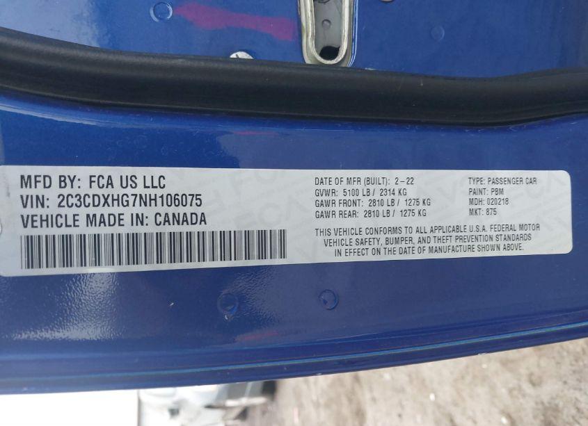 Photo 9 of 2022 Dodge Charger GT RWD (VIN 2C3CDXHG7NH106075)