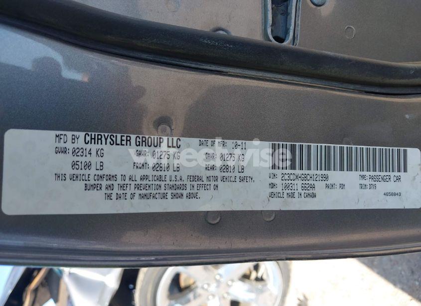 Photo 9 of 2012 Dodge Charger SXT (VIN 2C3CDXHG8CH121990)