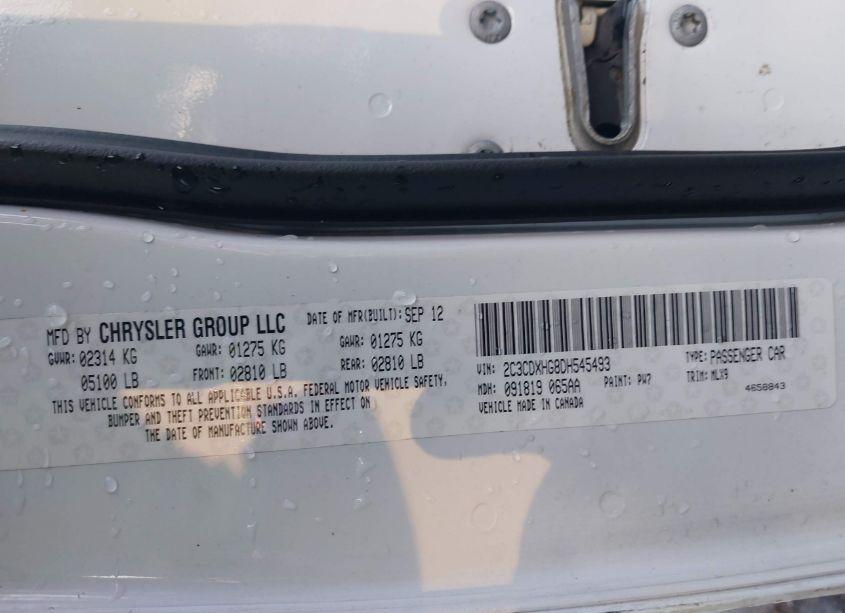 Photo 9 of 2013 Dodge Charger SXT PLUS (VIN 2C3CDXHG8DH545493)