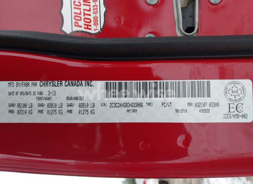 Photo 9 of 2013 Dodge Charger SXT (VIN 2C3CDXHG8DH633086)