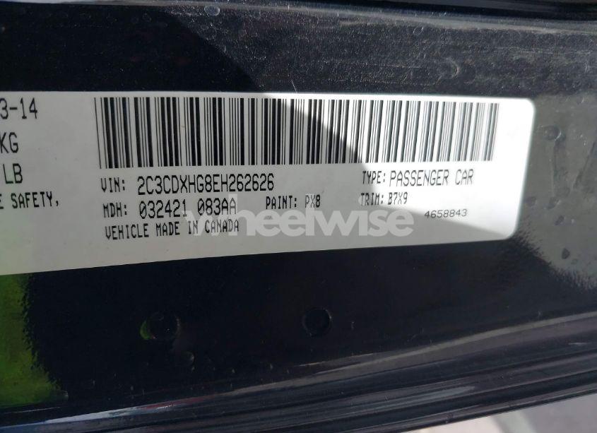 Photo 9 of 2014 Dodge Charger SXT (VIN 2C3CDXHG8EH262626)