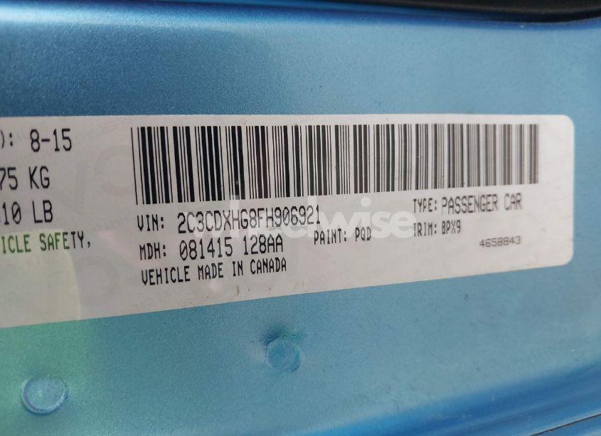 Photo 9 of 2015 Dodge Charger SXT (VIN 2C3CDXHG8FH906921)