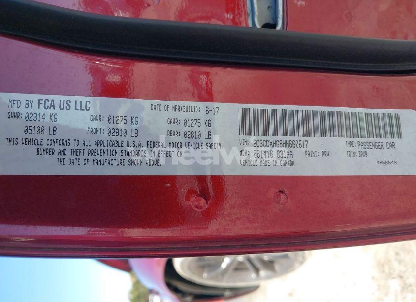 Photo 9 of 2017 Dodge Charger SXT RWD (VIN 2C3CDXHG8HH660617)