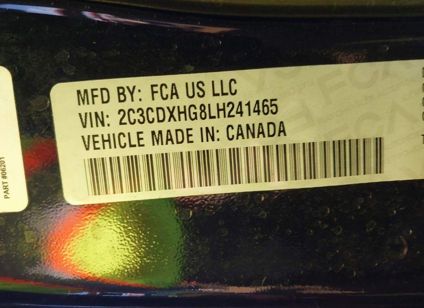 Photo 9 of 2020 Dodge Charger GT RWD (VIN 2C3CDXHG8LH241465)